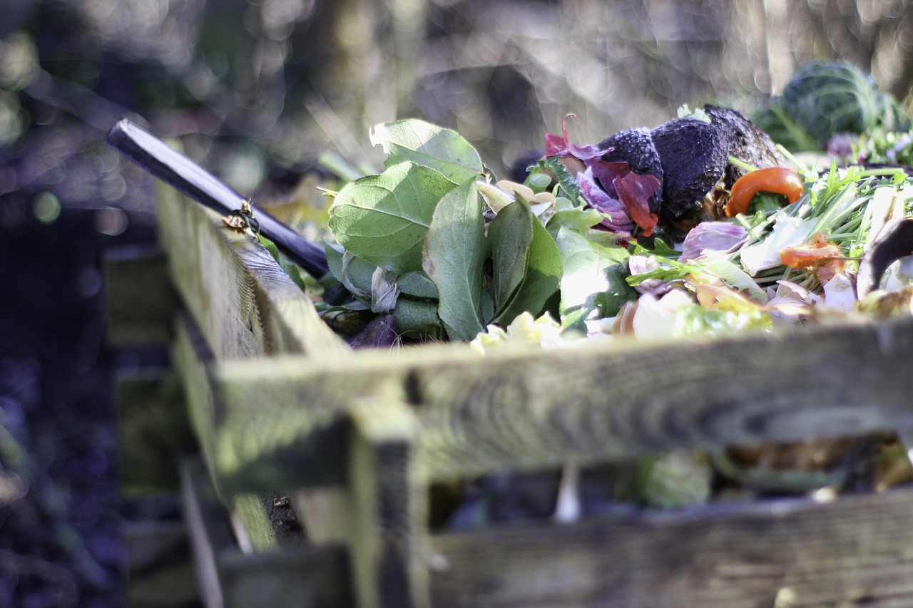 In einen naturnahen Garten gehrt auch ein Komposthaufen