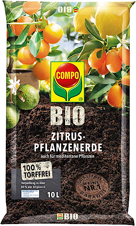 Spezialerde von Compo Sana fr Zitruspflanzen