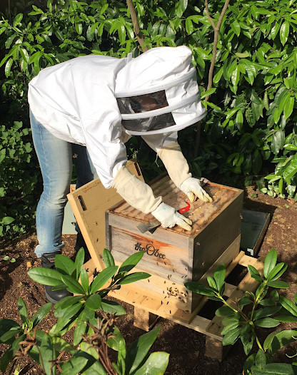 Tonia, beekeepers pupil (Imker-Schülerin)